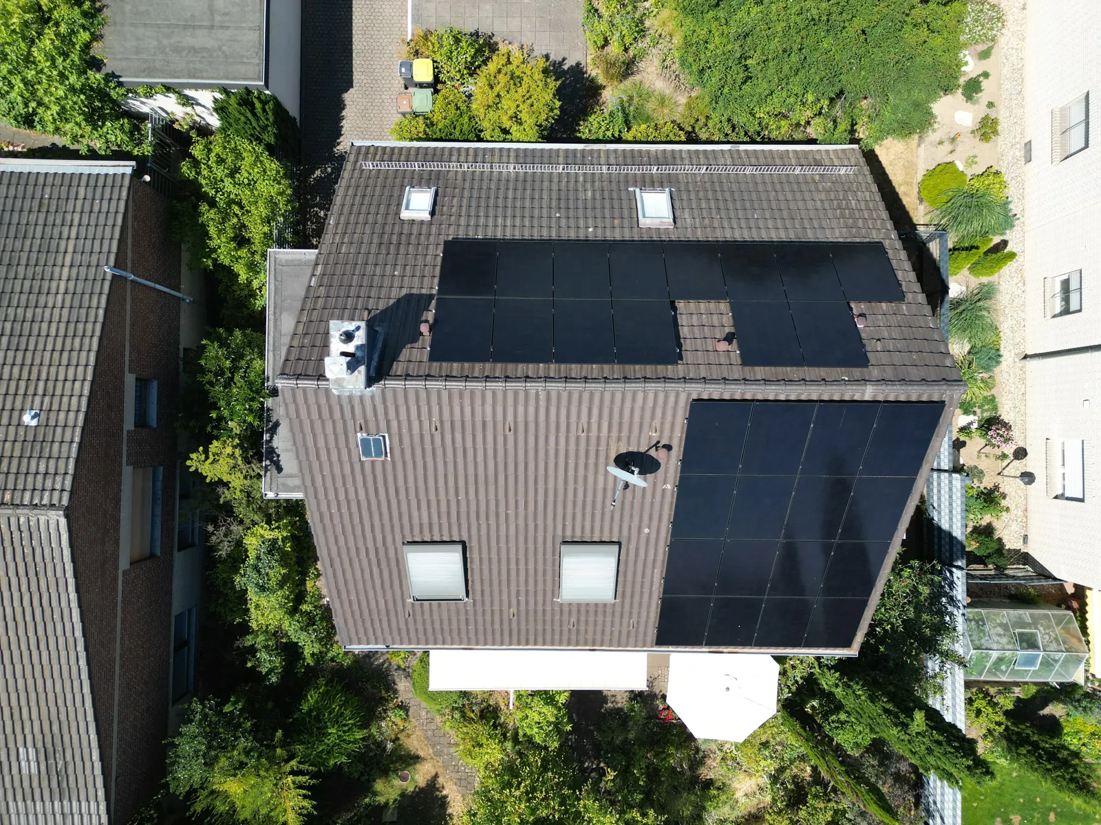 PV-Anlage auf einem Satteldach