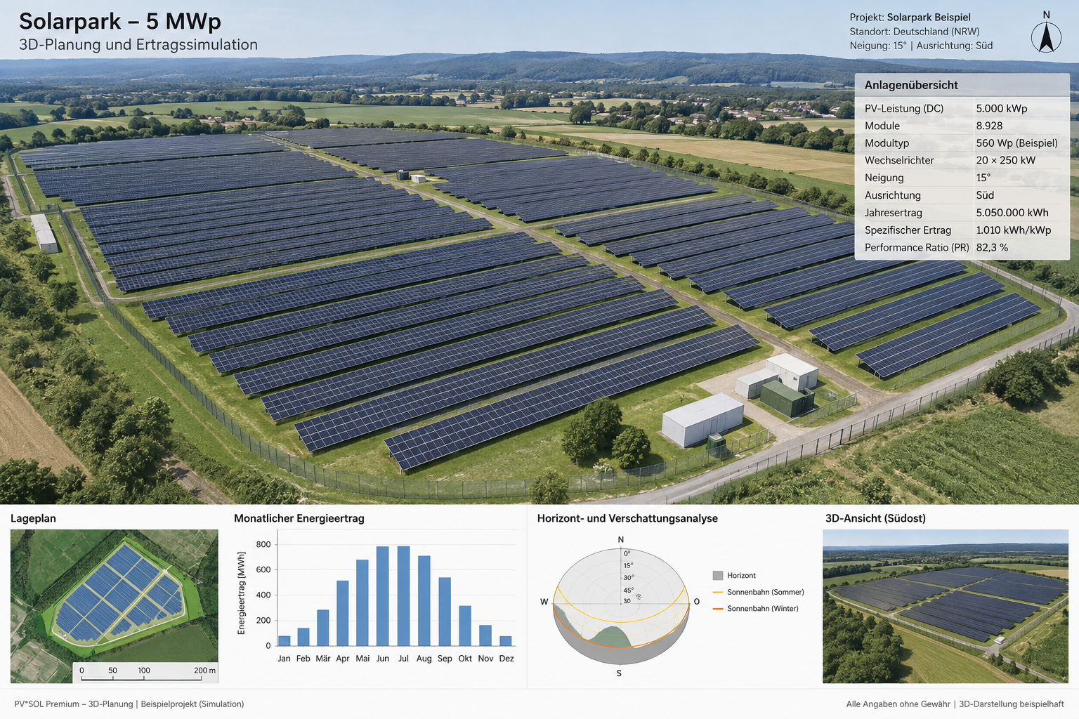 3D-Planung eines Solarparks